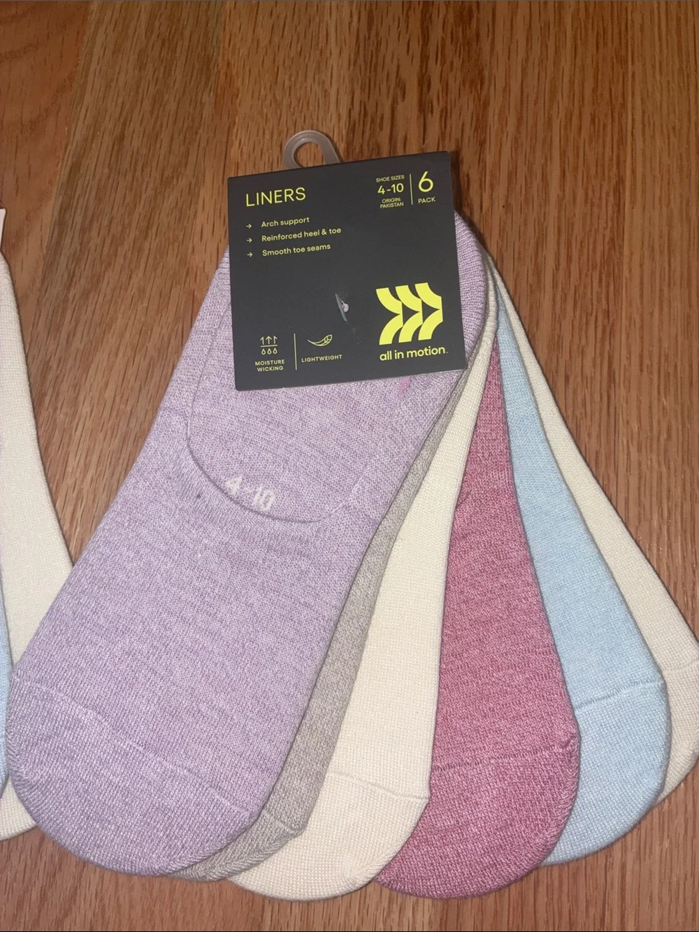 All in Motion Women's 12pk Marled Pace Liner No Show Socks